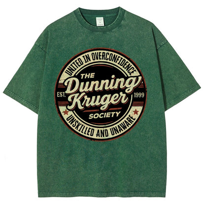 Dunning Kruger Society Vintage Distressed T-shirt