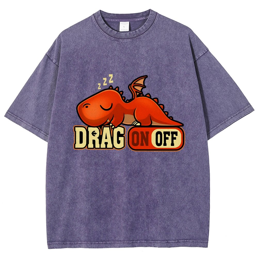 Drag On Off Vintage Distressed T-shirt