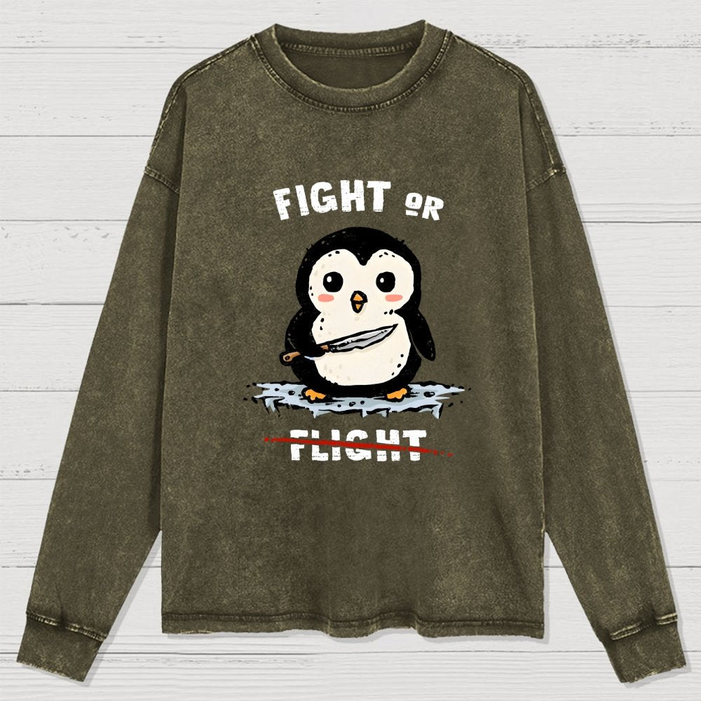 Fight Or Flight Washed Long Sleeve Tee