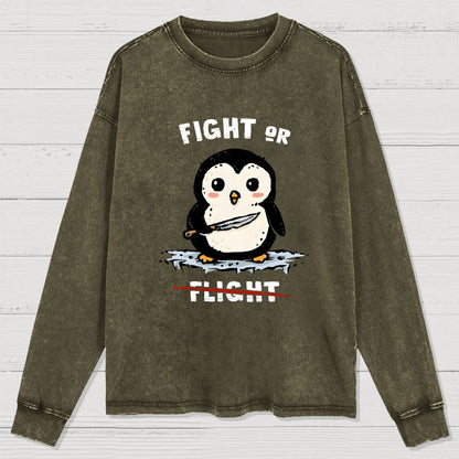 Fight Or Flight Washed Long Sleeve Tee