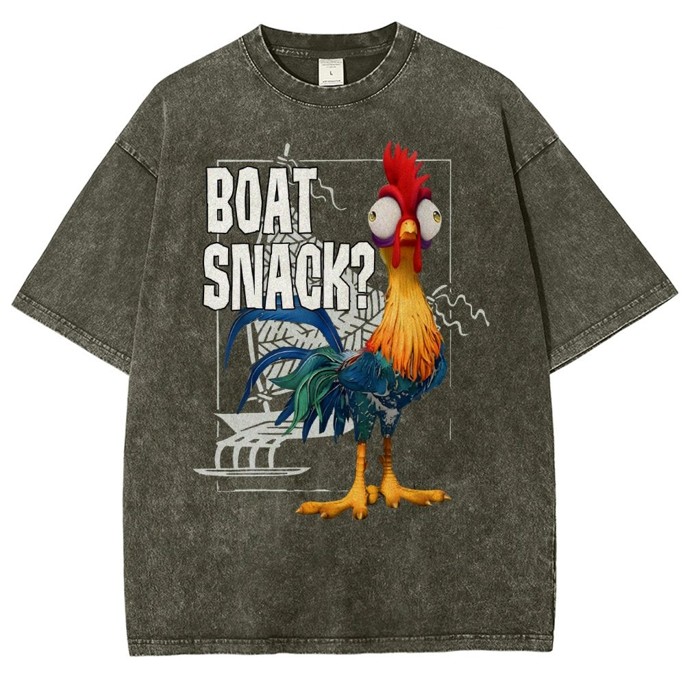 Boat Snack  Chicken Vintage Distressed T-shirt