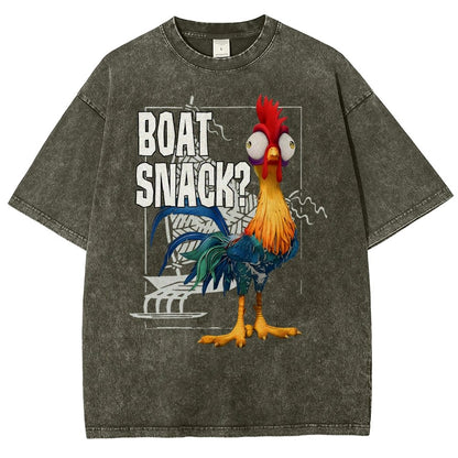 Boat Snack  Chicken Vintage Distressed T-shirt