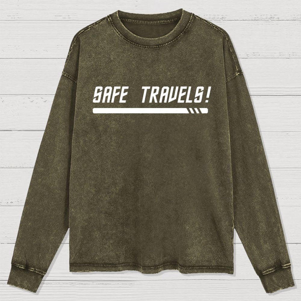 Red Shirt Traveler Washed Long Sleeve Tee