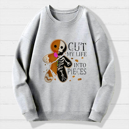 Cut My Life Into Pieces Gingerbread Geek Cotton Sweatshirt