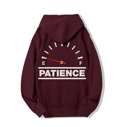 funny patience Printed Back Unisex Cotton Hoodie
