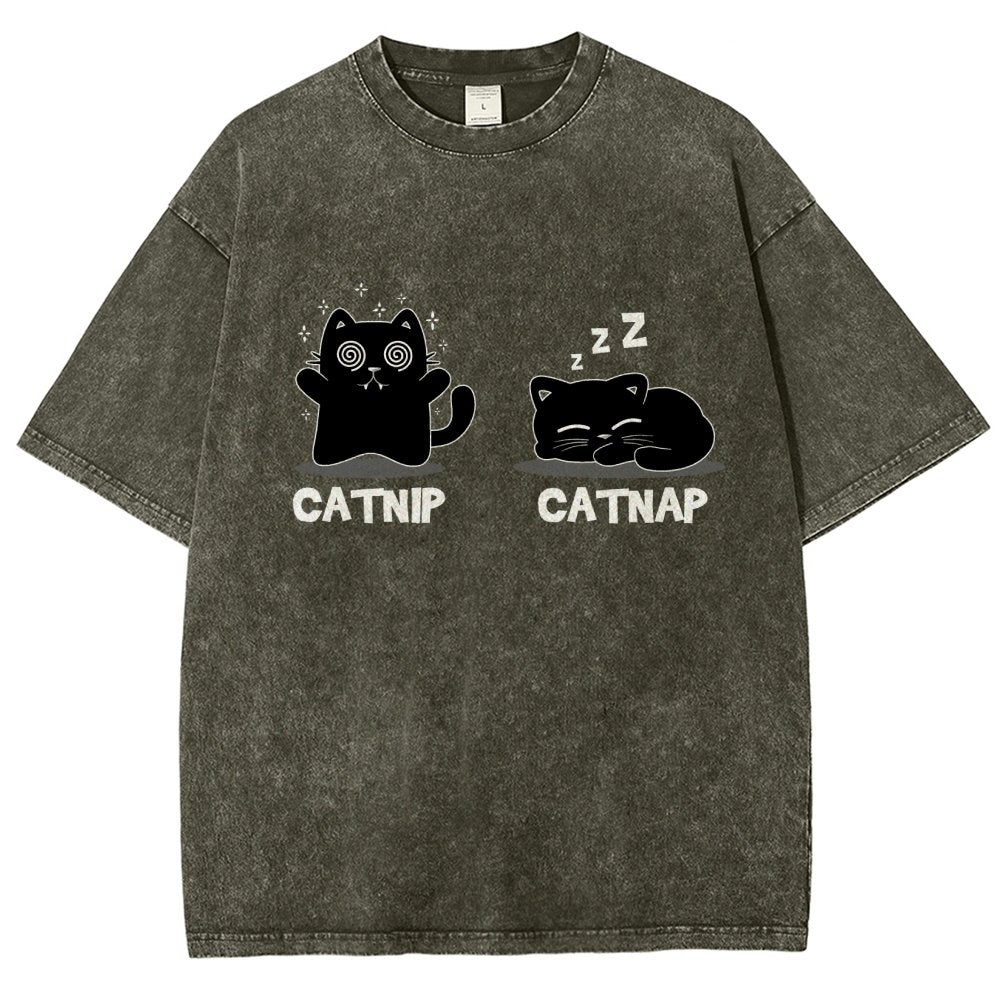 Catnip Catnap Vintage Distressed T-shirt