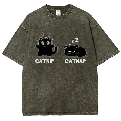 Catnip Catnap Vintage Distressed T-shirt