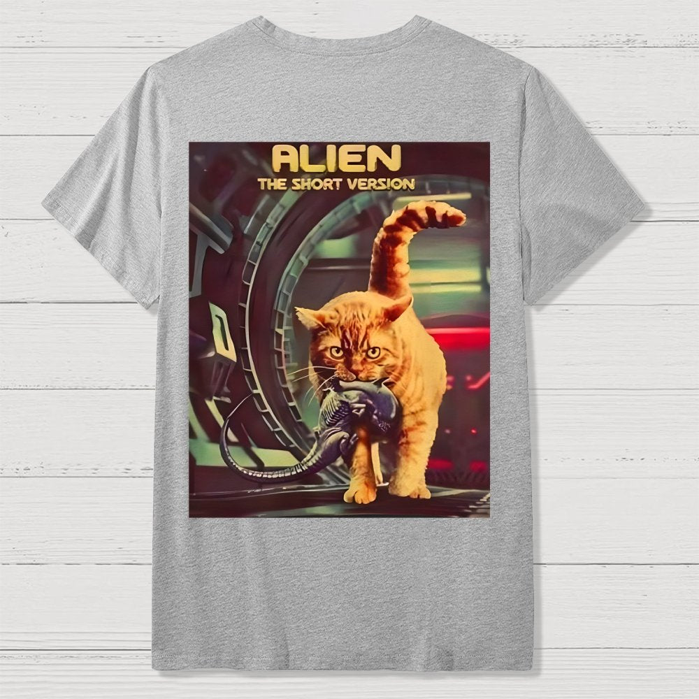 Mystery Cat Heavy Back-printed Geek T-shirt