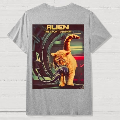 Mystery Cat Heavy Back-printed Geek T-shirt
