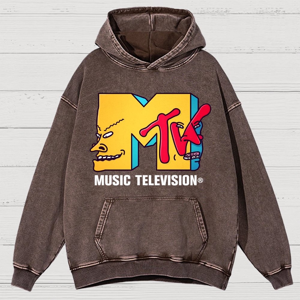 Music Television Vintage Distressed Hoodie