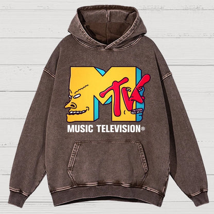 Music Television Vintage Distressed Hoodie