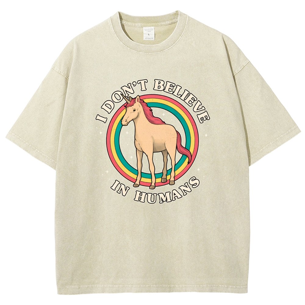 I Don't Believe In Humanity. Vintage Distressed T-shirt