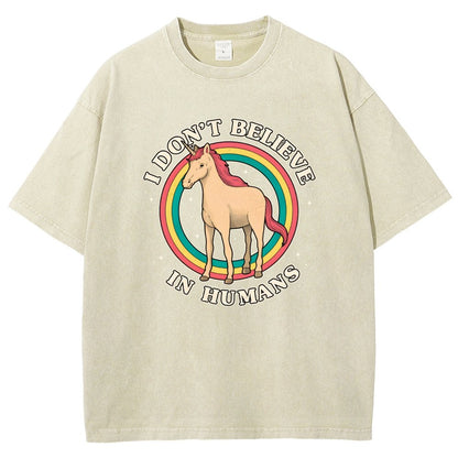 I Don't Believe In Humanity. Vintage Distressed T-shirt