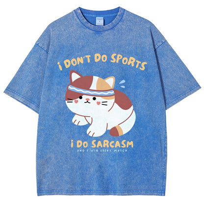 I Don't Do Sports I Do Sarcasm Vintage Distressed T-shirt