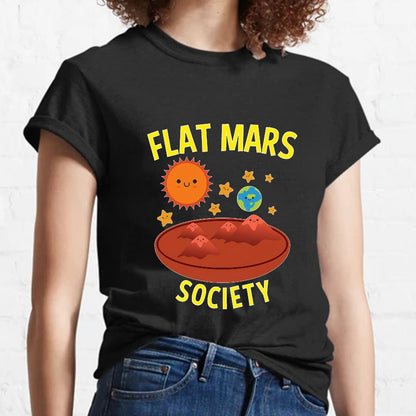Flat Mars Society Nerdy T-Shirt