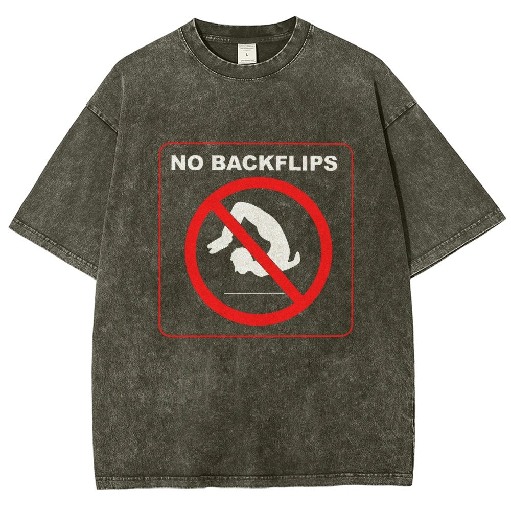 NO BACKFLIPS Vintage Distressed T-shirt