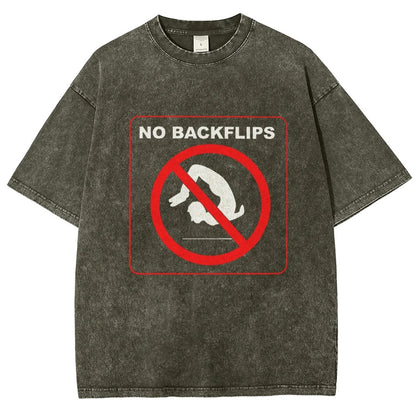 NO BACKFLIPS Vintage Distressed T-shirt