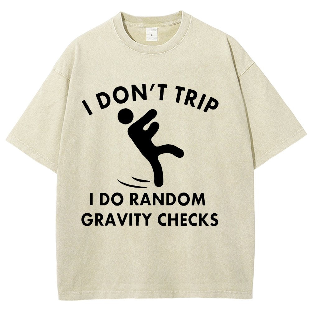 Random Gravity Checks Funny Vintage Distressed T-shirt