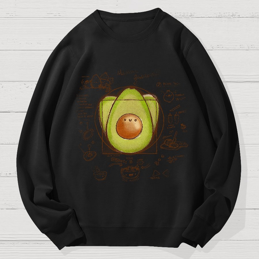 Divine Avocado Recipe Geek Cotton Sweatshirt