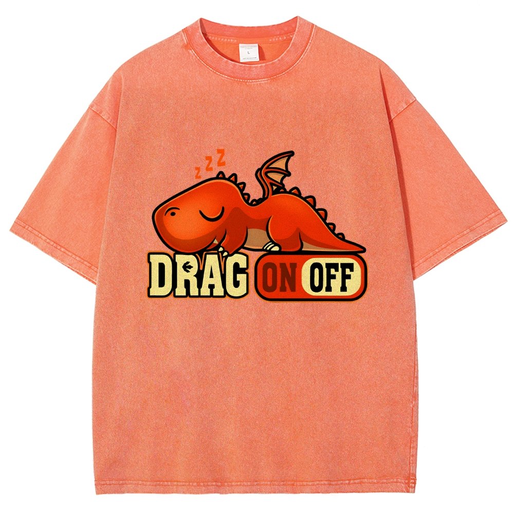 Drag On Off Vintage Distressed T-shirt