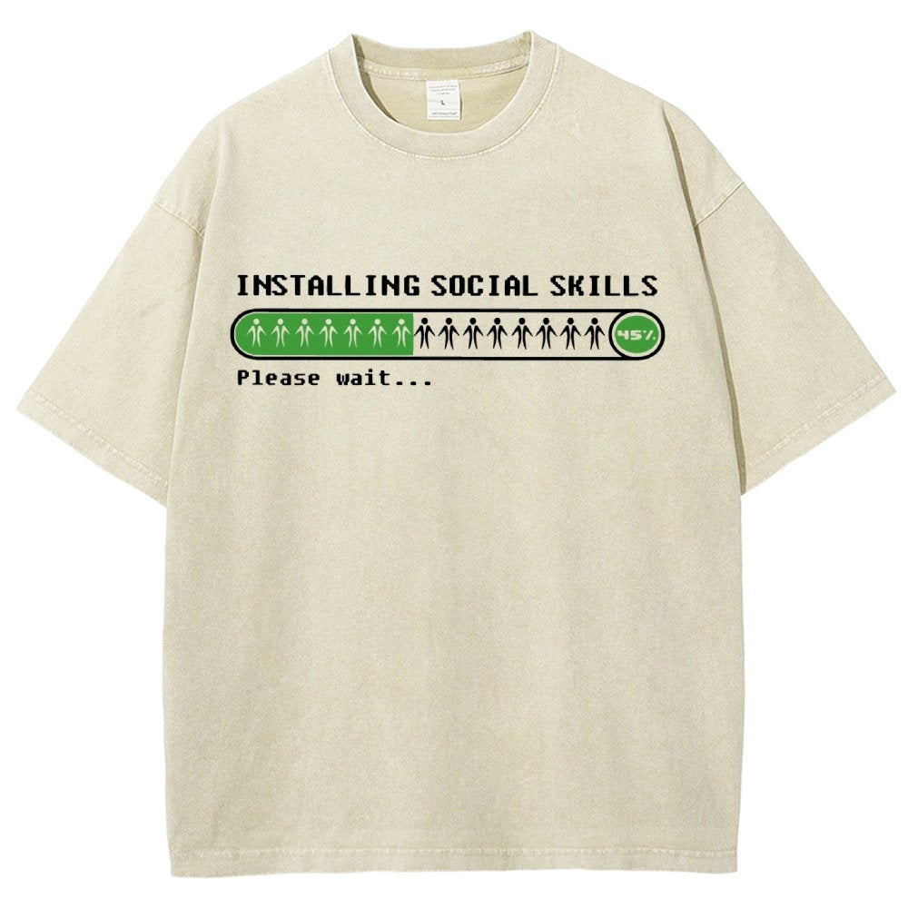 Funny Installing social skills Vintage Distressed T-shirt