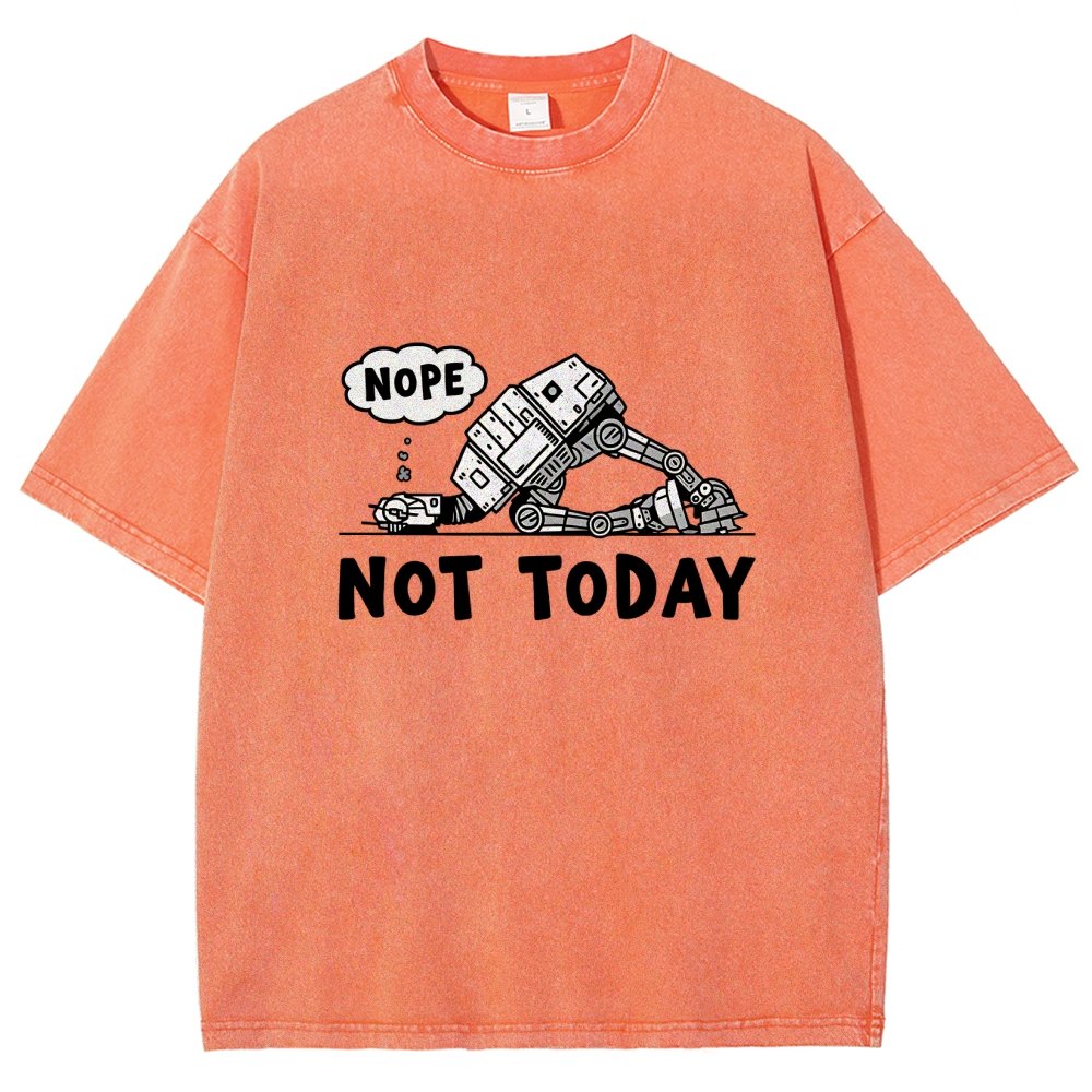 No Not Today  Vintage Distressed T-shirt
