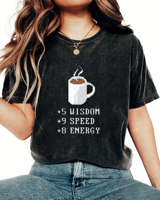 Coffee Plus To Stats Vintage Distressed T-shirt