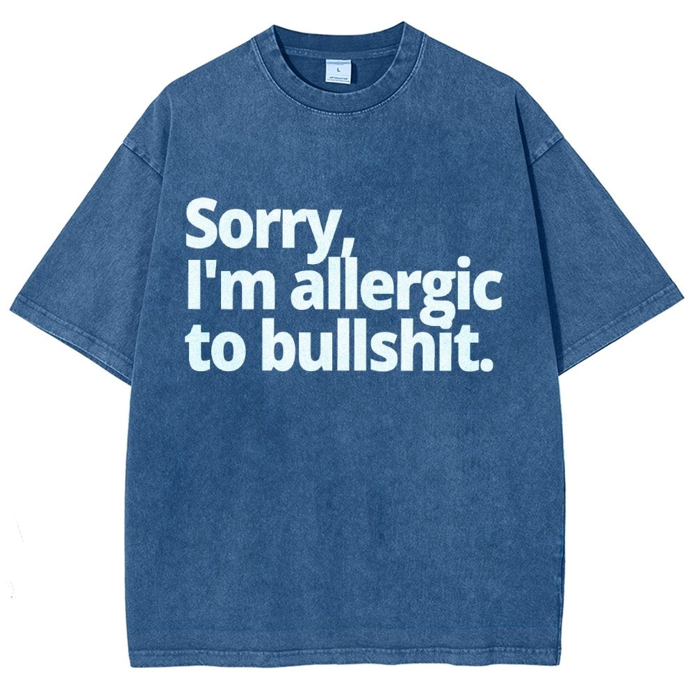 I'm Sorry I'm Allergic To Bullshit Vintage Distressed T-shirt