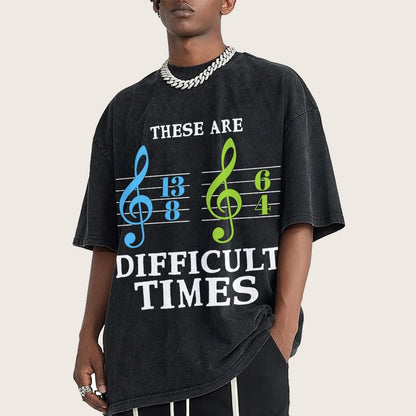 These Are Difficult Times Vintage Distressed T-shirt