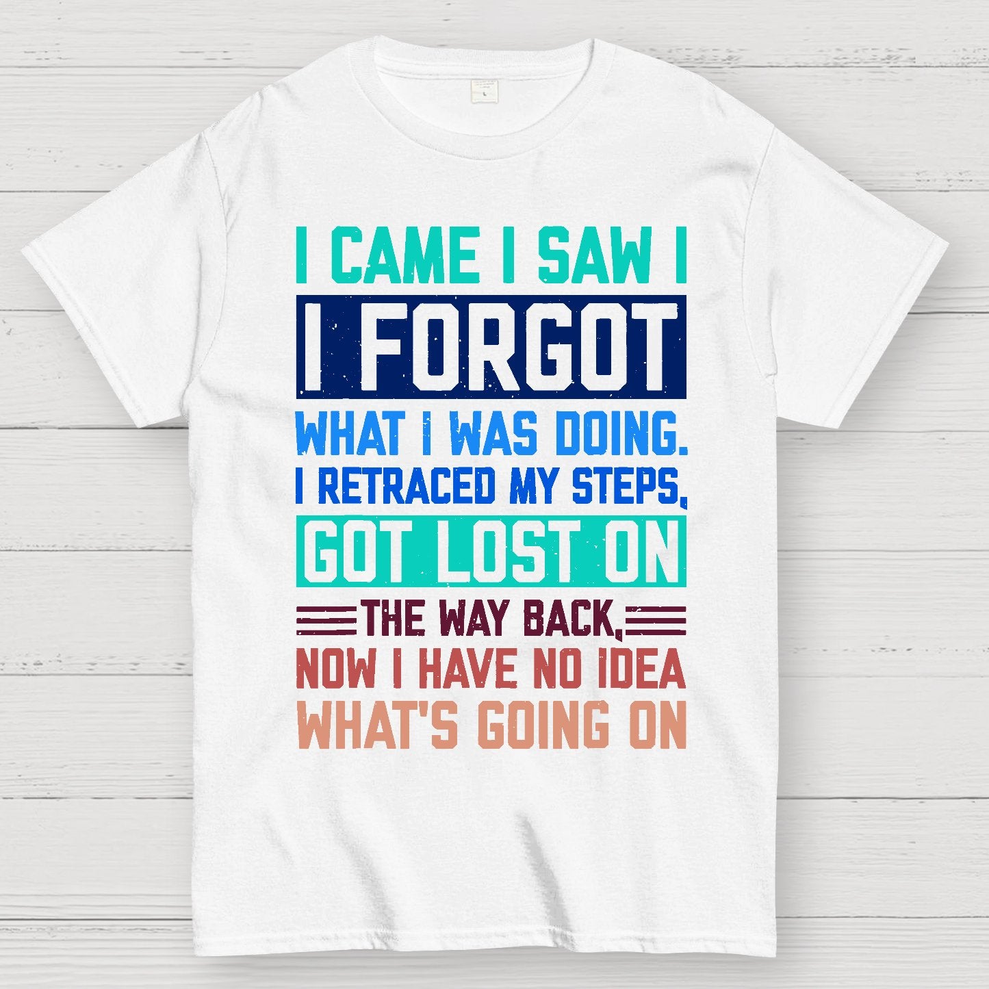 I Came I Saw I Forgot What I Was Doing Sarcastic Geek T-Shirt