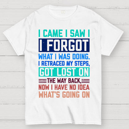 I Came I Saw I Forgot What I Was Doing Sarcastic Geek T-Shirt