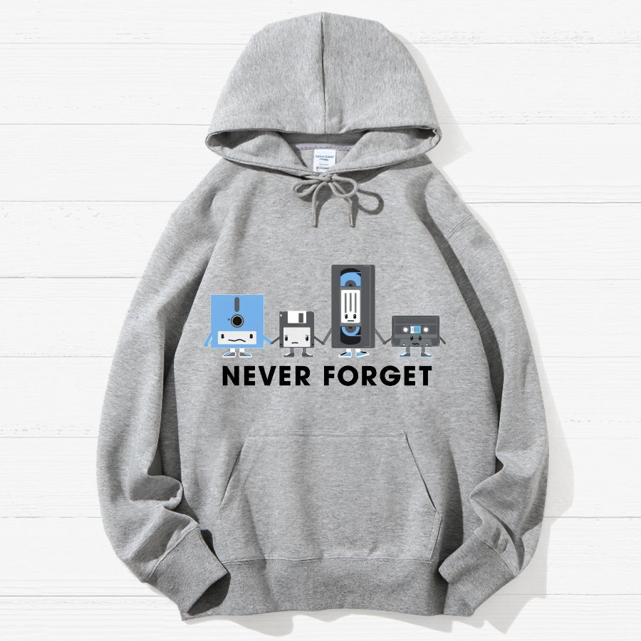 Never Forget Geek Cotton Hoodie
