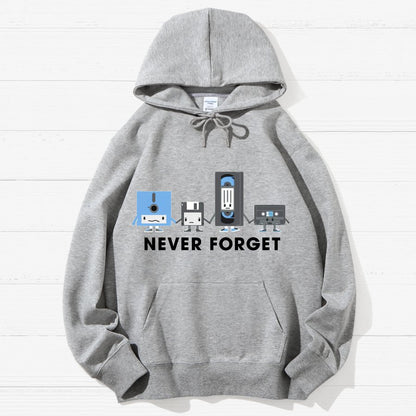 Never Forget Geek Cotton Hoodie