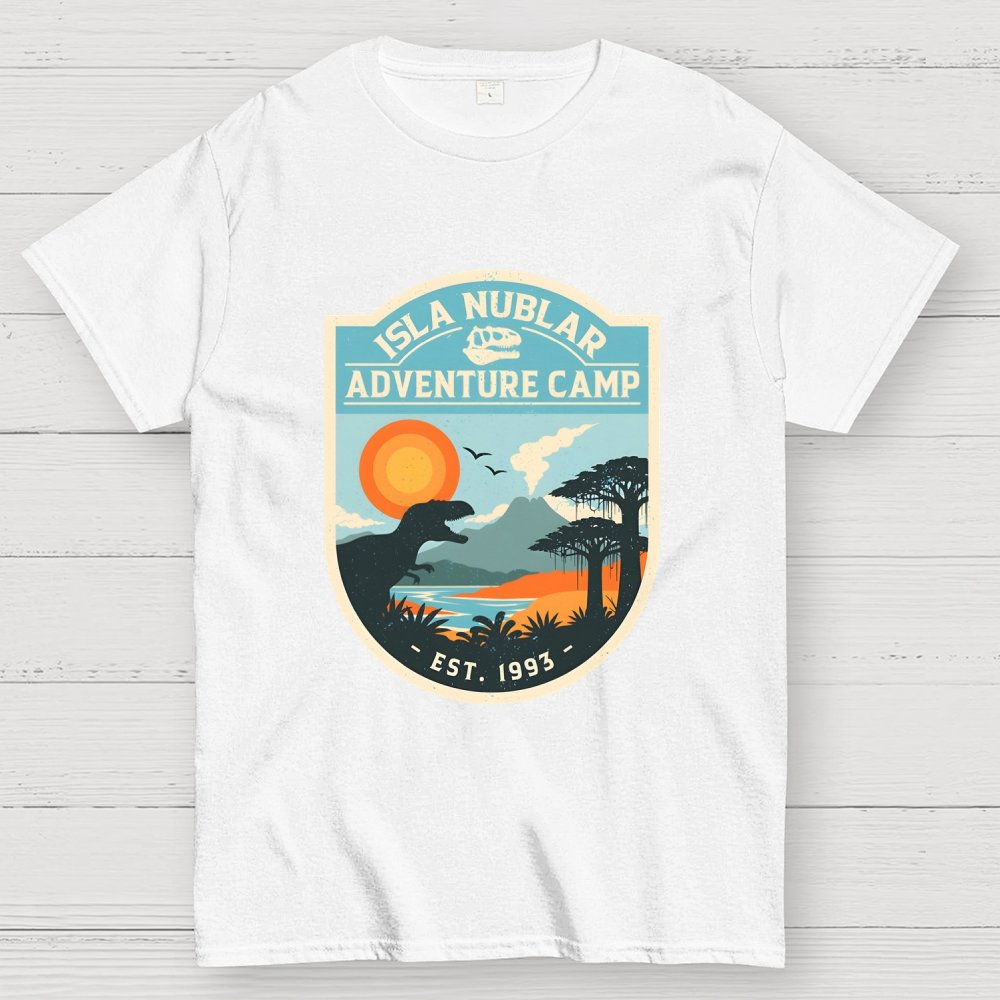 Dinosaur Island Adventure Camp Geek T-Shirt
