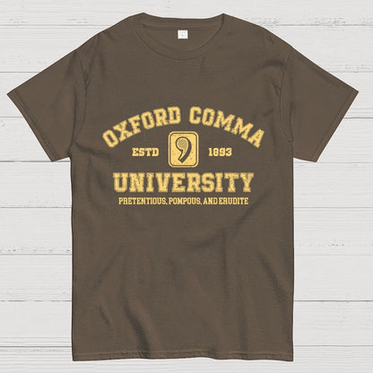 Oxford Comma University Unisex Geek T-Shirt