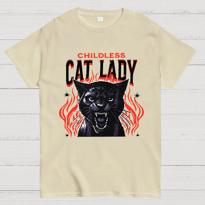Childless Cat Lady Cat Ladies Nerd T-Shirt