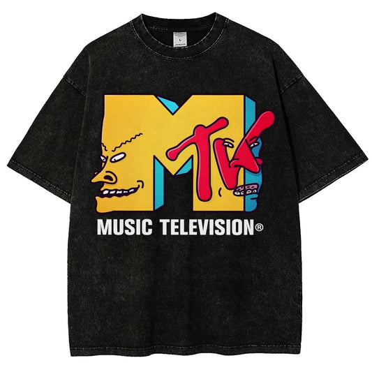 Music Television Vintage Distressed T-shirt
