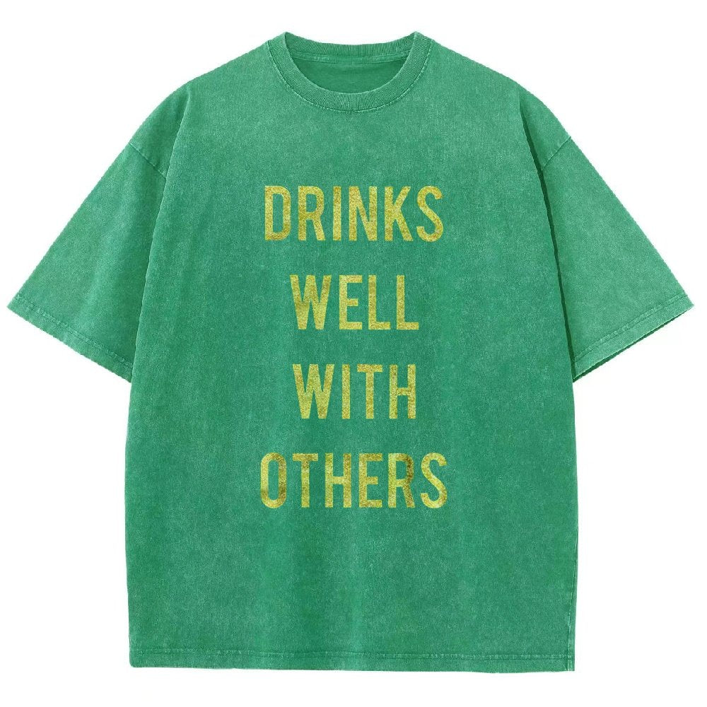 Drinks Well With Others Vintage Distressed T-shirt