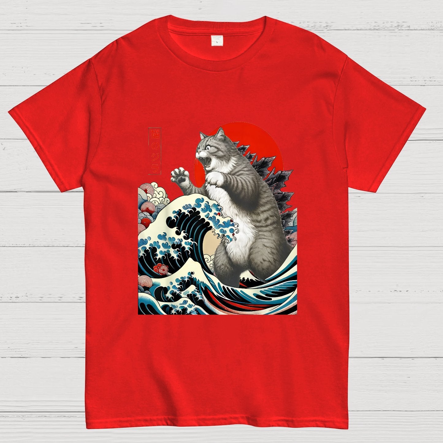 Catzilla Cat Japanese Art T-Shirt