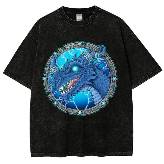 Blue Dragon Vintage Distressed T-shirt