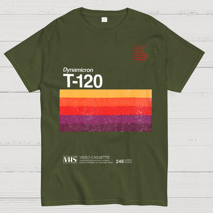 VHS T-120 Vintage Video Tape Retro Graphic Geek T-Shirt