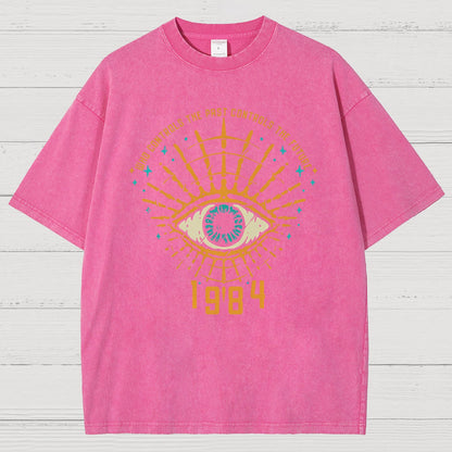 1984 George Orwell Control The Future Vintage Distressed T-shirt