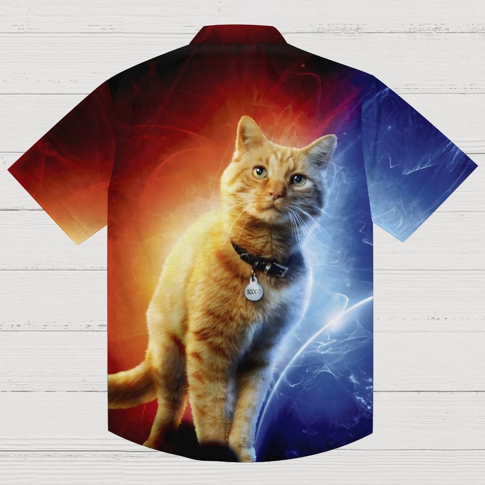 Goose Cat Alien Geek Hawaiian Shirt