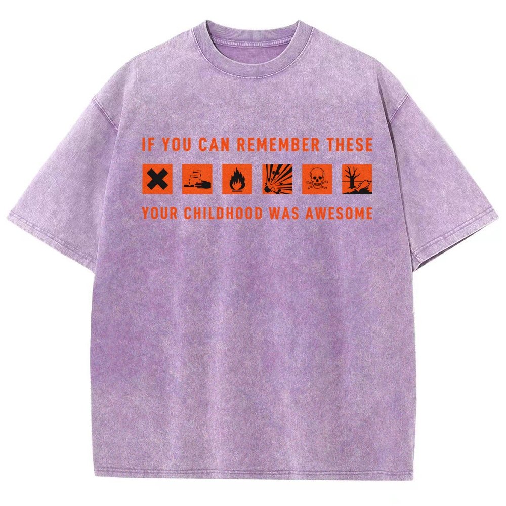 If You Can Remember These Your Childhood Was Awesome Vintage Distressed T-shirt