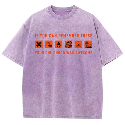 If You Can Remember These Your Childhood Was Awesome Vintage Distressed T-shirt