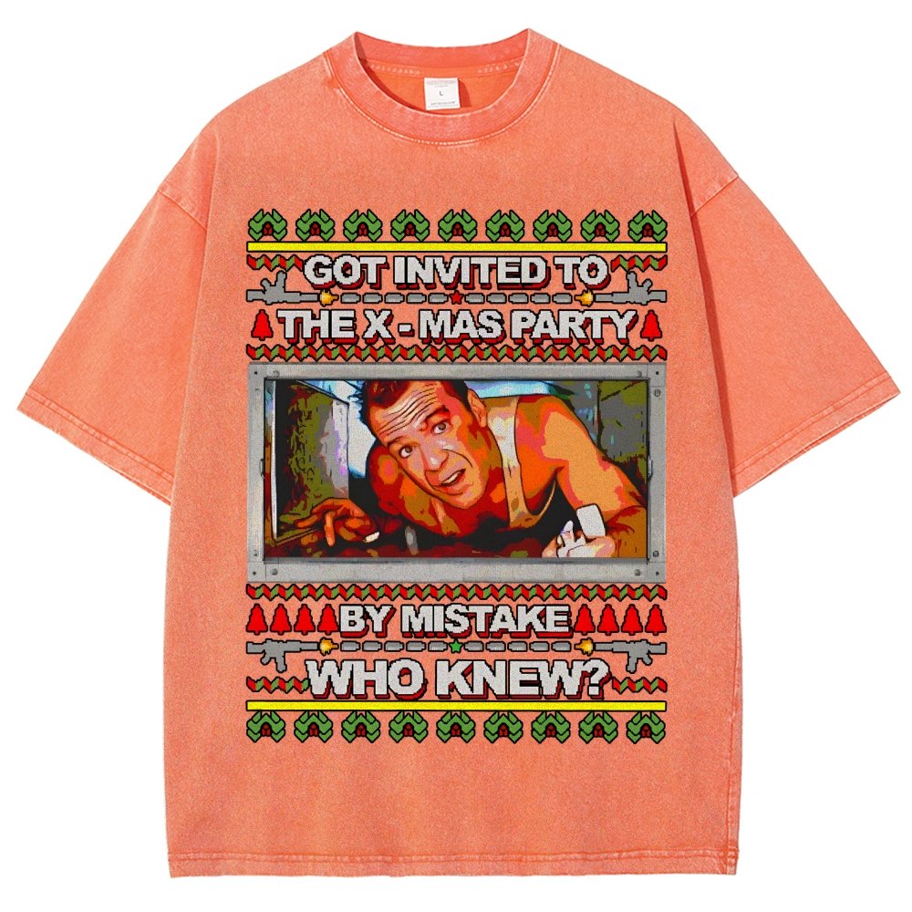 Got invited to the X-mas Party Vintage Distressed T-shirt