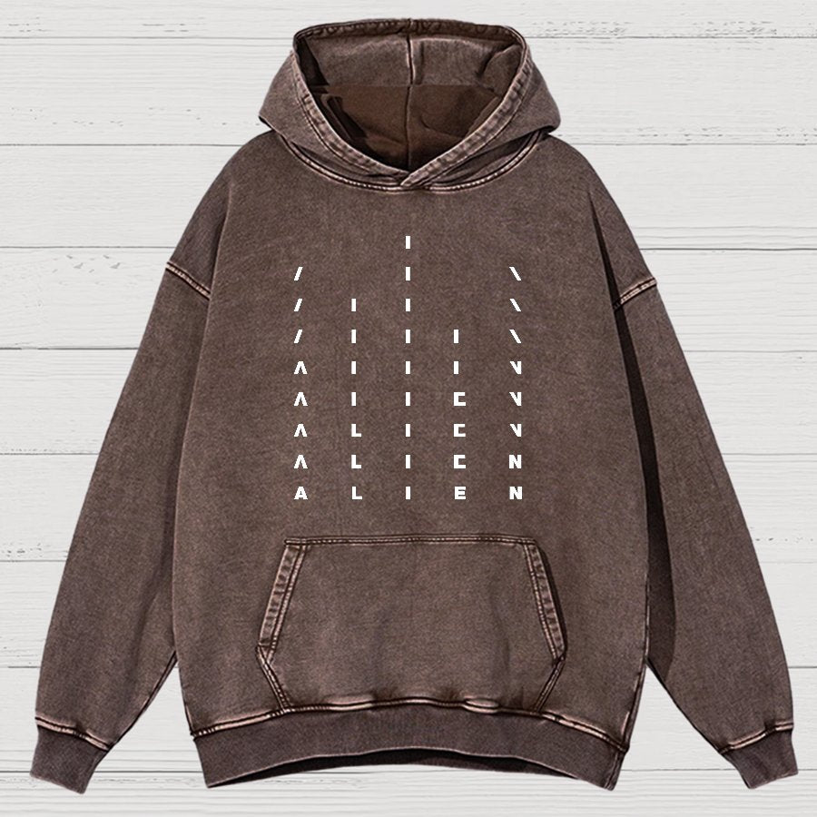 Alien Title Sequence Vintage Distressed Hoodie