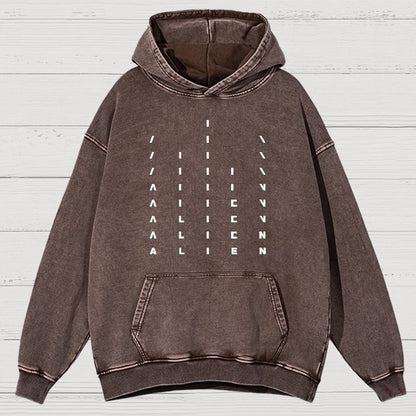 Alien Title Sequence Vintage Distressed Hoodie