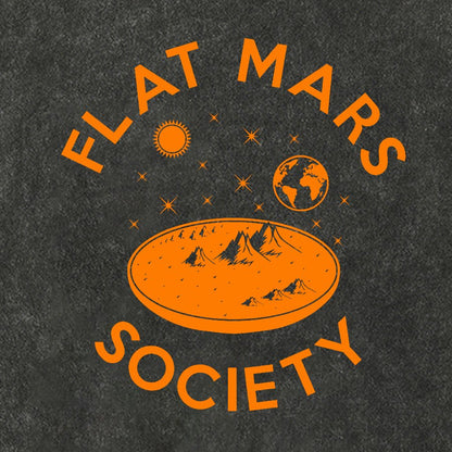 Flat Mars Society Nerdy Vintage Distressed T-shirt