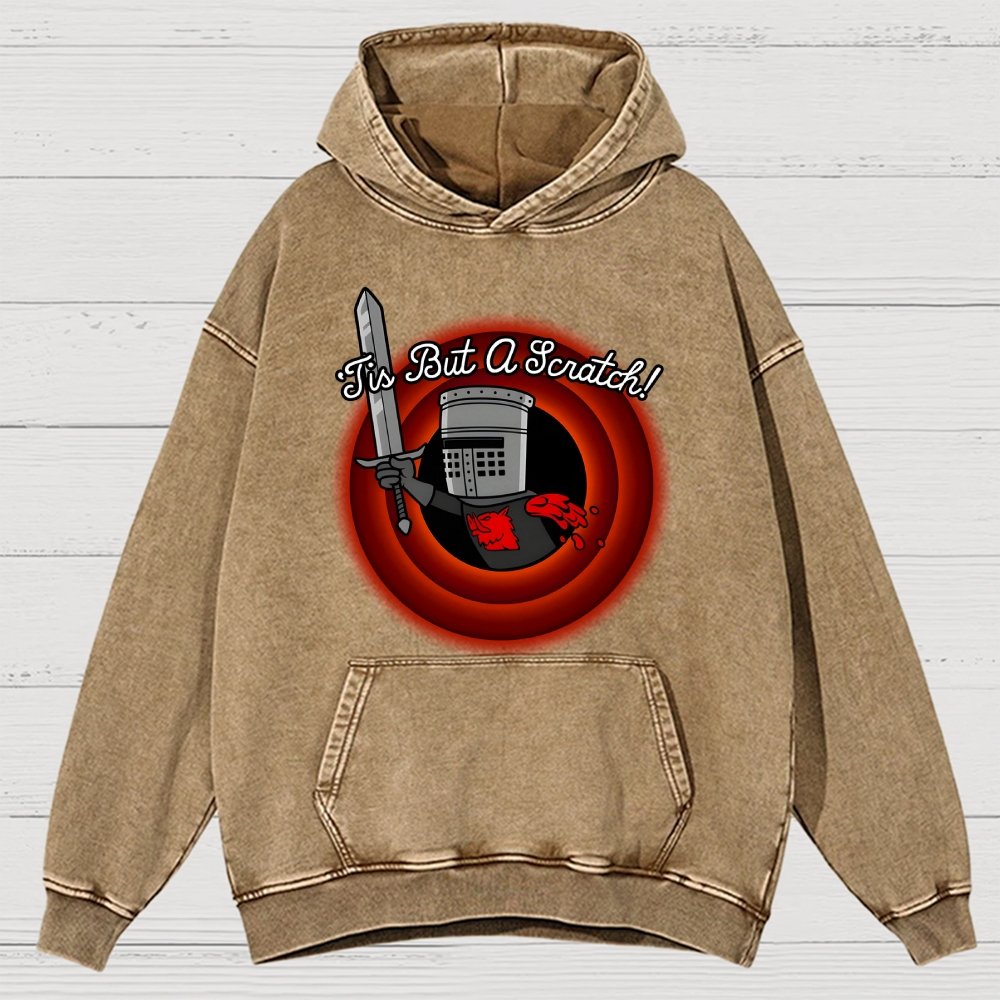 Tis But A Scratch Folks! Vintage Distressed Hoodie